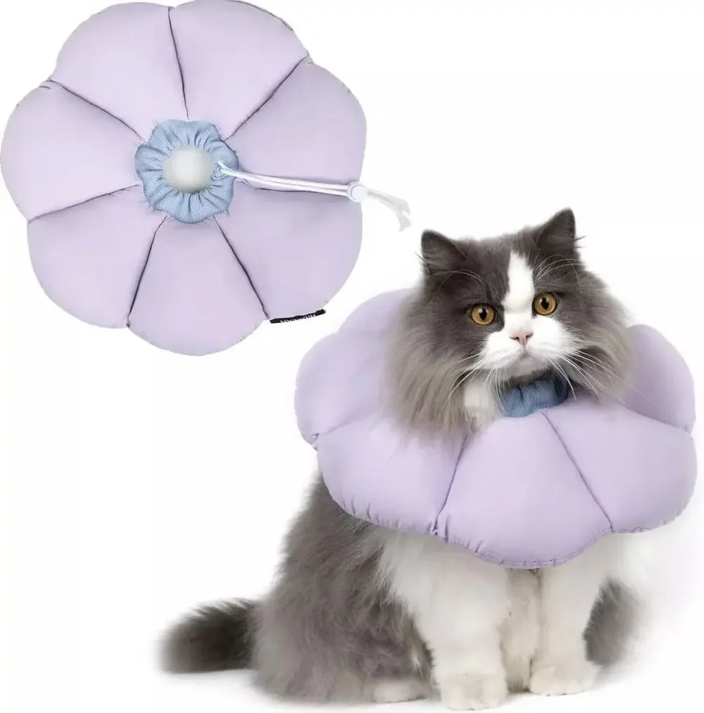 Pet Recovery Collar Adjustable Soft Pet Cone Protective Collars Dogs Cats 11-12”